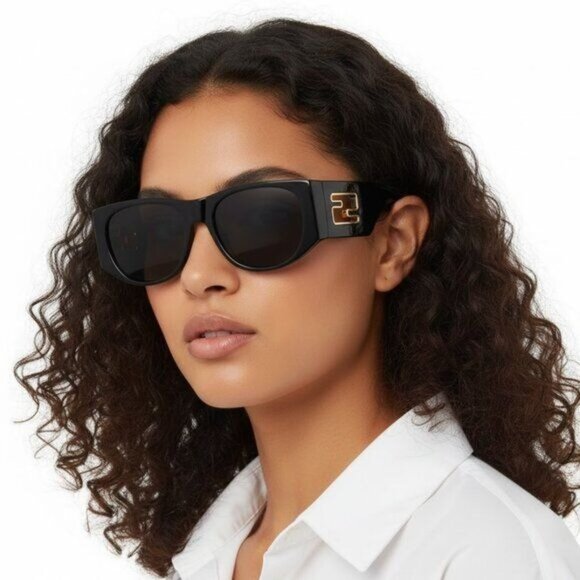 NEW FENDI FE40109I 01A SUNGLASSES BLACK WOMEN EYEWEAR